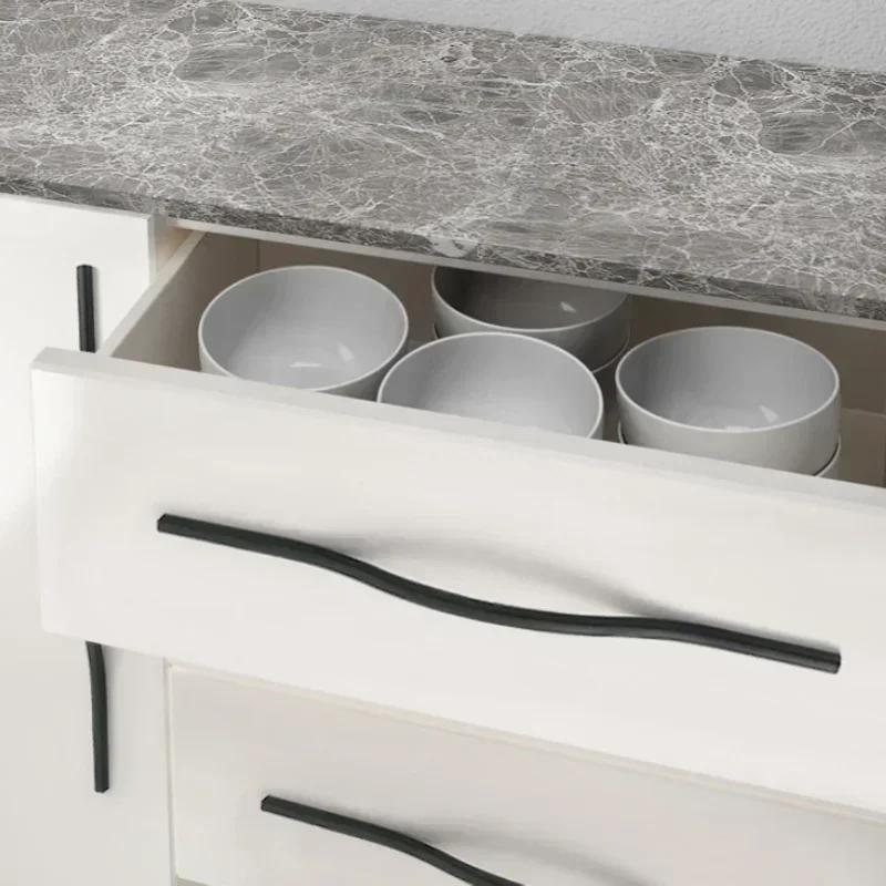 2 шт. Ручка для шкафа Роскошная Современная Минималистичная Черная и Золотая Ручка для Ящика Длинная Ручка Дверца Шкафа Ручка для Дверцы Шкафа