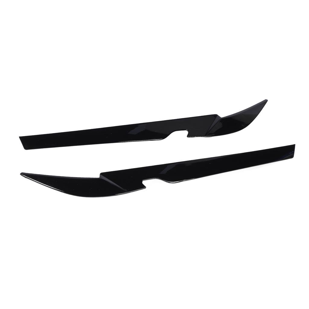 Pair of Front Headlight Eyebrow Glossy Black Left Right Headlamp Eyelid Cover Trim for 5 Series G30
