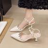 Fashion Women's Fashion Sexy 2025 New Pointed Rivet Decorated High Heels Dress Dating Wedding Banquet Party Stiletto High Heels