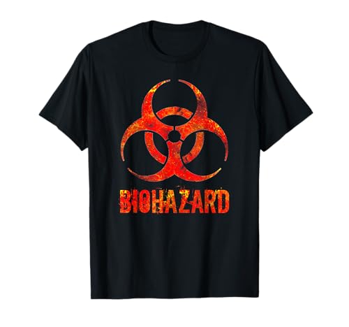 Футболка Biohazard с эффектом потертости, подарок для учителя биологии, ученого, рок-звезды
