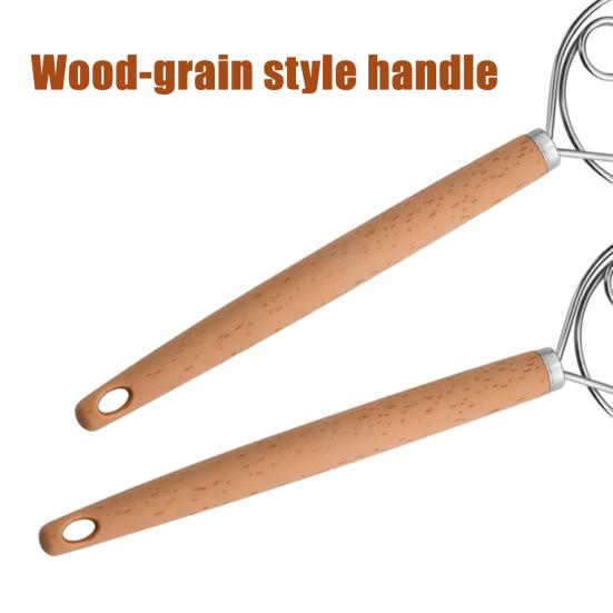 Миксер для муки Датский венчик для теста Нержавеющая сталь Миксер для хлеба для легкого смешивания Блины Тесто для печенья Мясной рулет Инструмент для теста Кухонный предмет первой необходимости