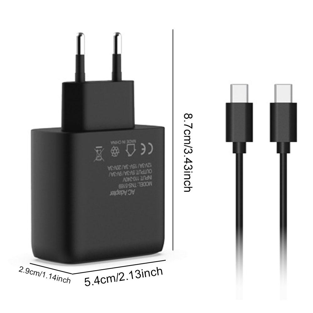 60 Вт AC-адаптер питания с кабелем USB C для аксессуаров Nintendo Switch2 Настенное зарядное устройство Тип C Зарядное устройство для Switch/OLED