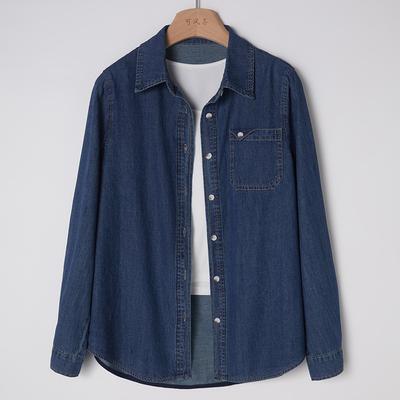 Ретро Высококлассный Свободный Наслоение Повседневная Джинсовая Рубашка Весна Новая Джинсовая Куртка