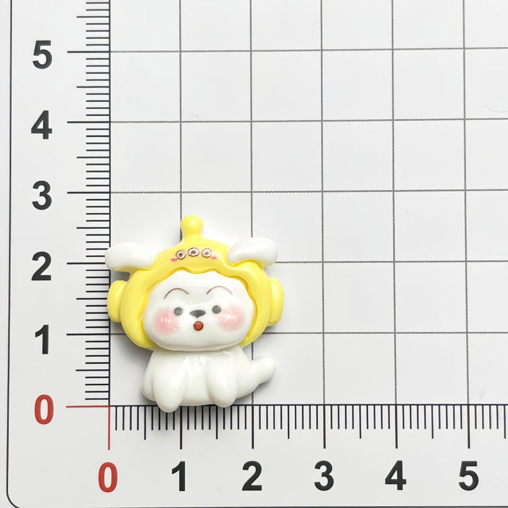 Colorful Resin Hat & Puppy Accessories for DIY Crafts