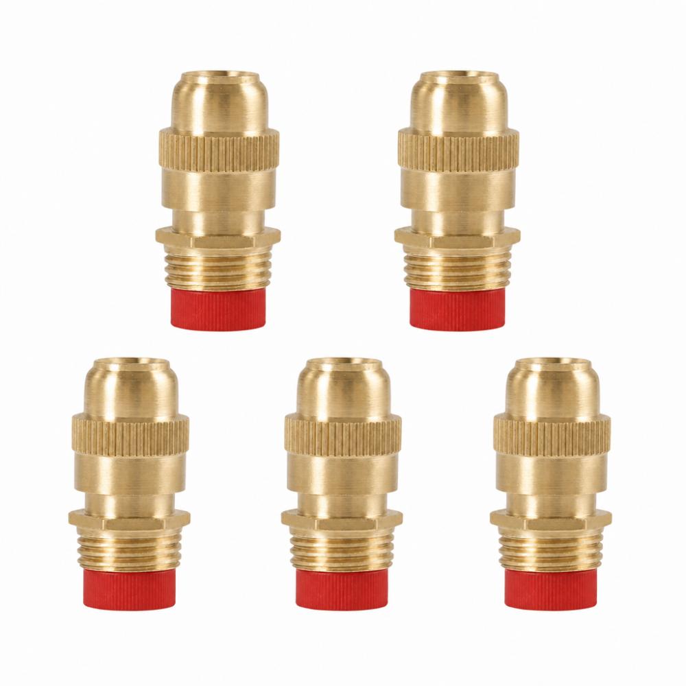 5PCS G1/2 Male Thread Misting Nozzle Brass Irrigation Nozzle Durable Spray Nozzle  Lawn Watering
