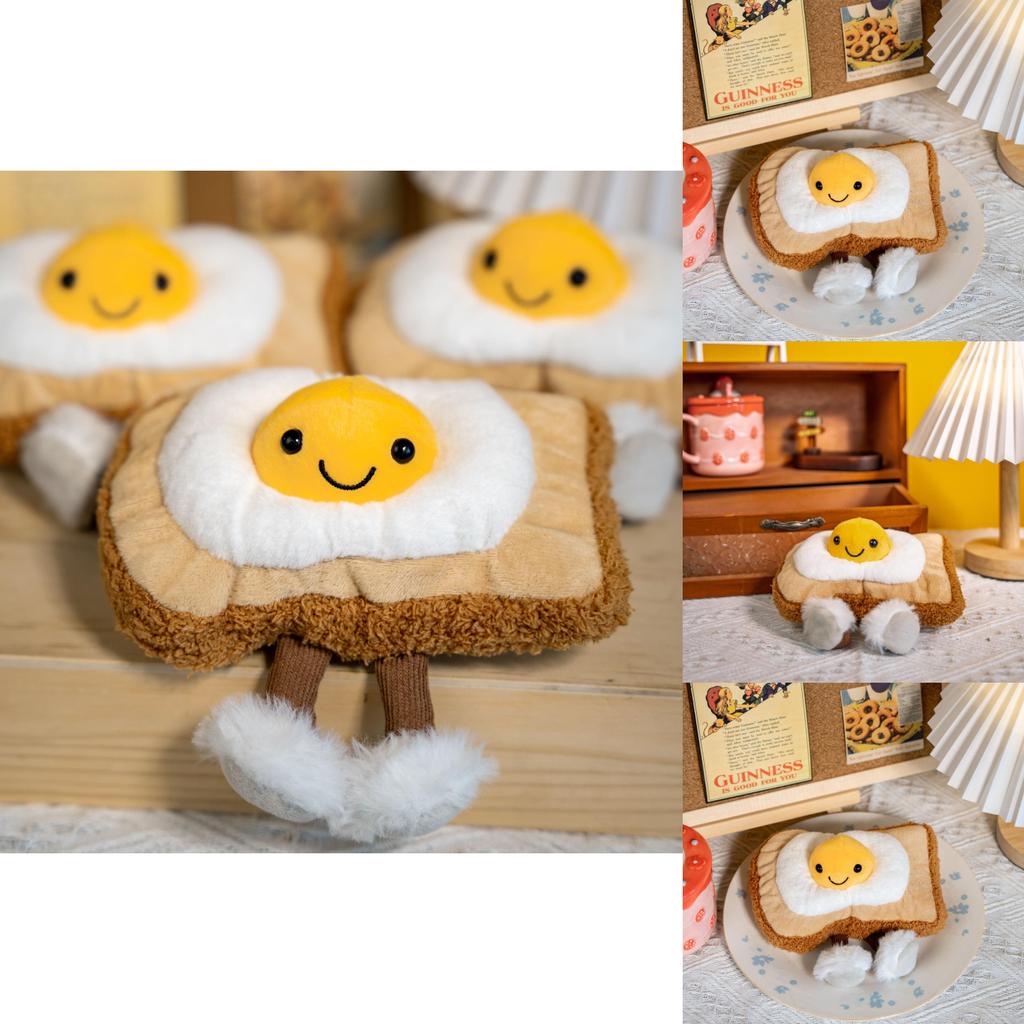 Cute Egg Toast Plush Doll With Soft Fabric For Home Decor And Gift Giving