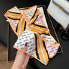 New long silk scarf women's simulation fashion versatile thin narrow scarf with shirt silk scarf Korean version small