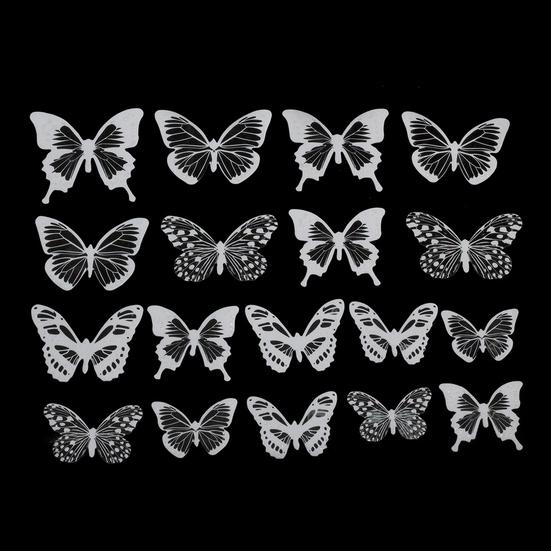 18 шт./компл. изысканные 3D наклейки на стену с блестящим эффектом, декоративная металлическая текстура, мини-красивая бабочка, настенные художественные наклейки, принадлежности для рукоделия «сделай сам»