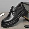 Мужская обувь из натуральной кожи, черные туфли на шнуровке, мужские повседневные туфли для ходьбы, новое поступление, мужские деловые оксфорды