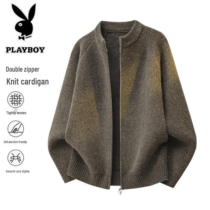 PLAYBOY Мужской повседневный вязаный кардиган с круглым вырезом