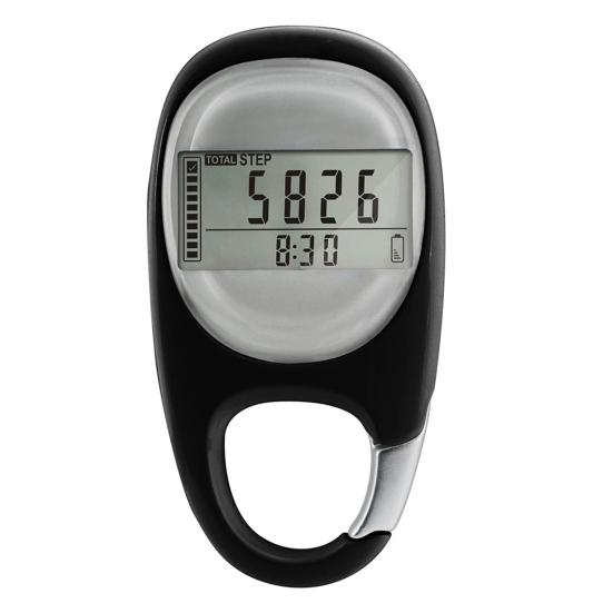 3D счетчик шагов Простой шагомер для ходьбы с карабином Точный трекер шагов