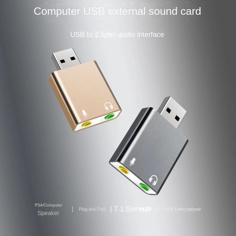 USB-конвертер для наушников без драйверов, компьютерный аудиокабель USB — 3,5 мм, адаптер для микрофона Apple, внешняя звуковая карта
