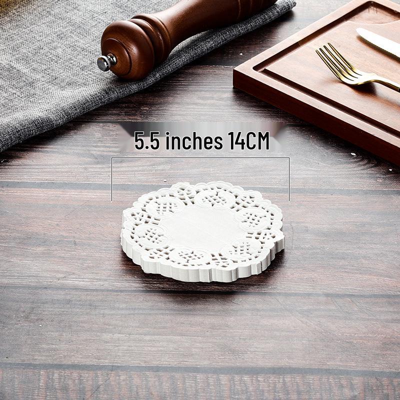 Lace Paper Doilies: Oil-Absorbing Baking Paper for Fried Foods, Cakes, and Bread - Round & Oval Floral Designs