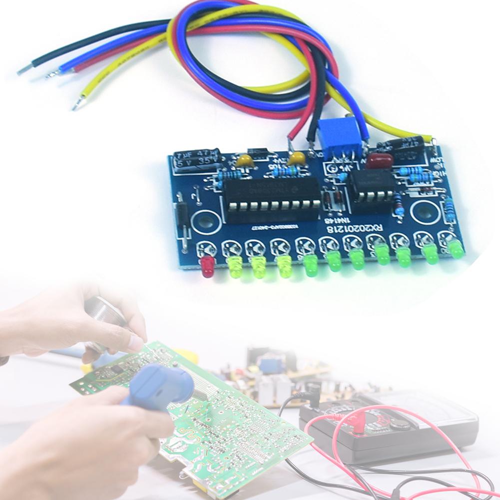 LM3915 10-светодиодный индикатор уровня звука DIY VU-метр Предусилитель Усилитель мощности Звуковой Аудиоанализатор спектра