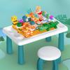 Children's Building Block Table Multi-functional Baby Learning Table Game Toy Table and Chair Large Particle Puzzle Early Education