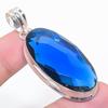 Natural Iolite Quartz Gemstone 925 Sterling Silver Jewelry Pendant 2.25" M8m50