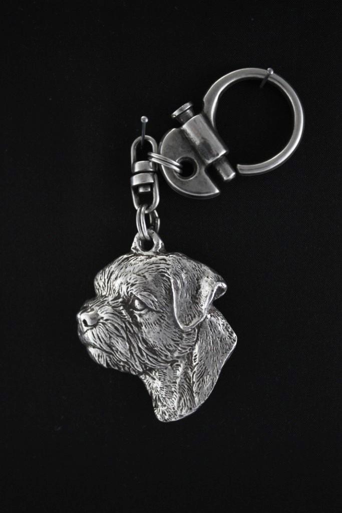Border Terrier - Posrebrzany Brelok Do Kluczy Z Psem, Ozdoba Torebki, Zawieszka Do Plecaka Marki Art-Dog