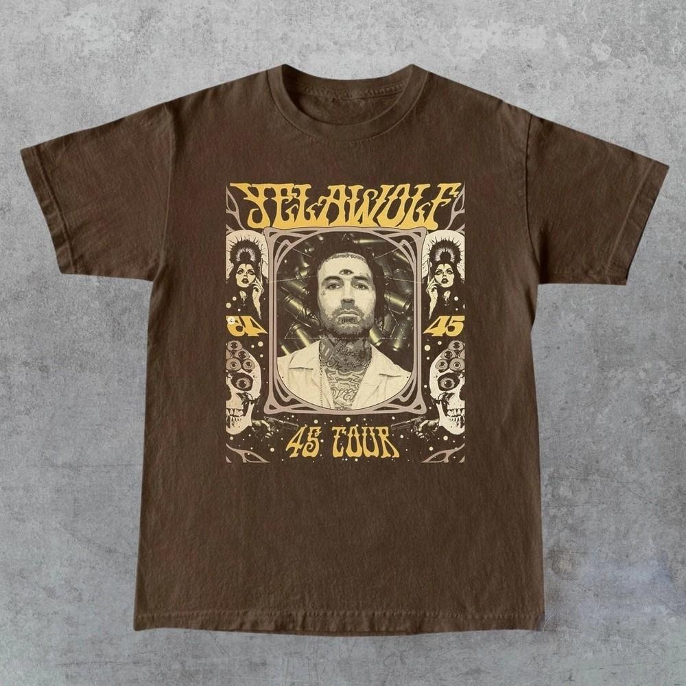 Yelawolf 45 TOUR SECOND LEG Dark Chocolate T Shirt KK427