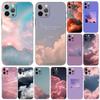 Прекрасный небесно-розовый облачный великолепный эстетический чехол для телефона для iPhone 2020se 6 6s 7 8 plus x 10 XR XS 11 12 13 mini pro MAX, черная задняя панель из ТПУ