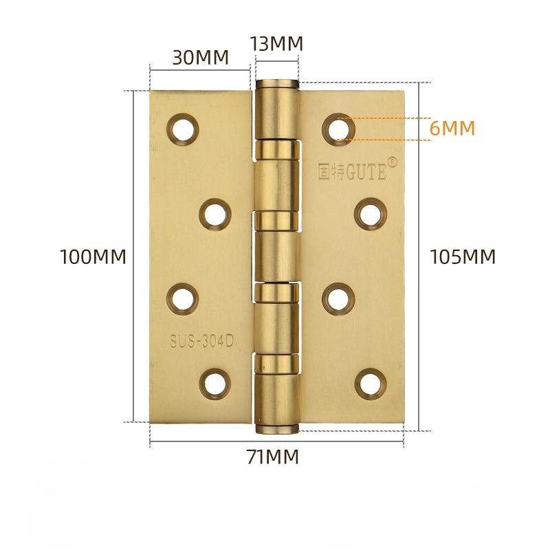 4/5 Inches 2Pcs (1 Pair) Door Butt Hinges Furniture Hardware Accessories 304 Stainless Steel Flat Door Thick High Quality Hinge