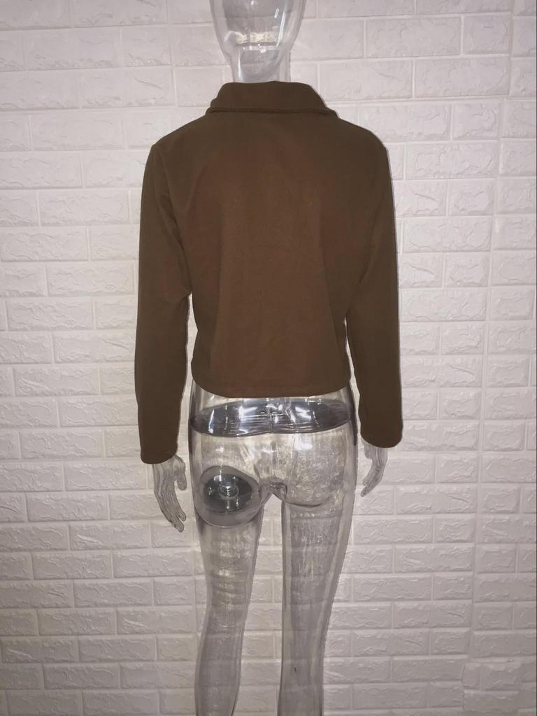 Women's Autumn/Winter Lapel Jacket with Multiple Zippers