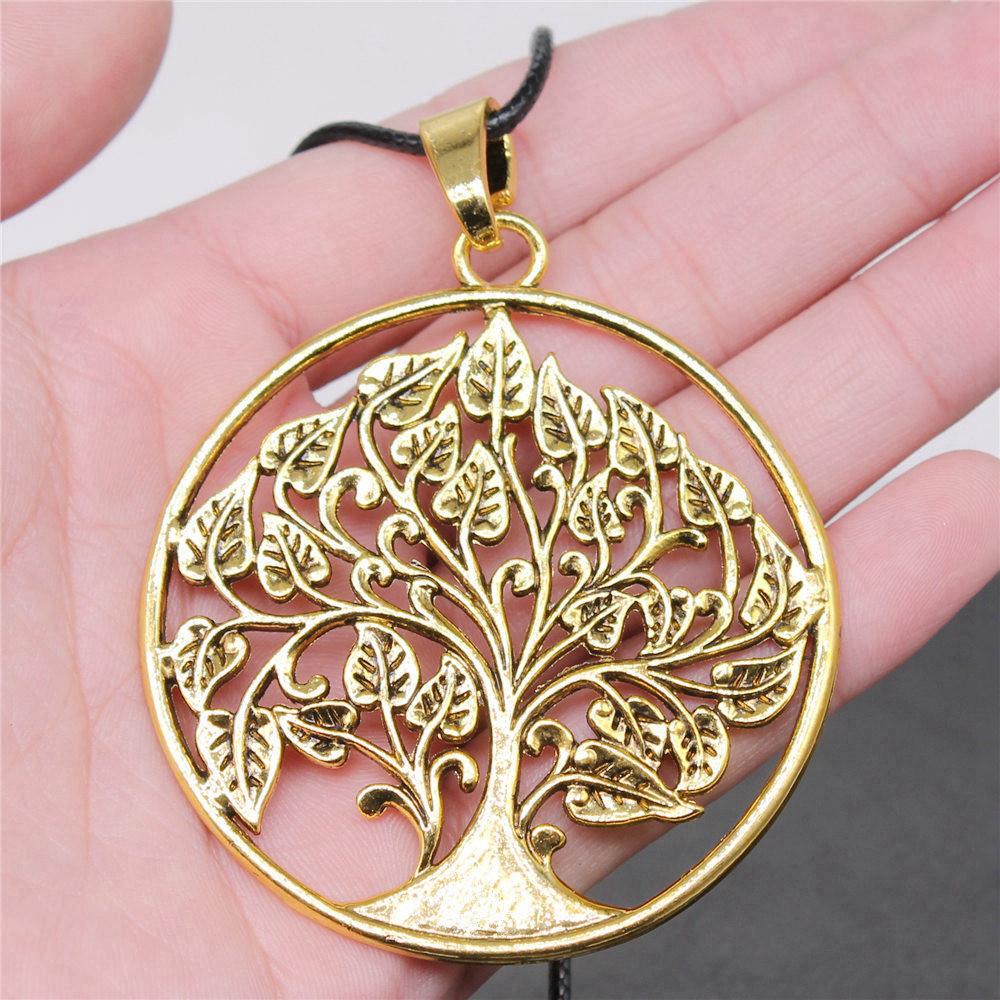 Ожерелье из кожи «Дерево жизни» 45 см, мужское украшение, свадебная годовщина, эстетические аксессуары