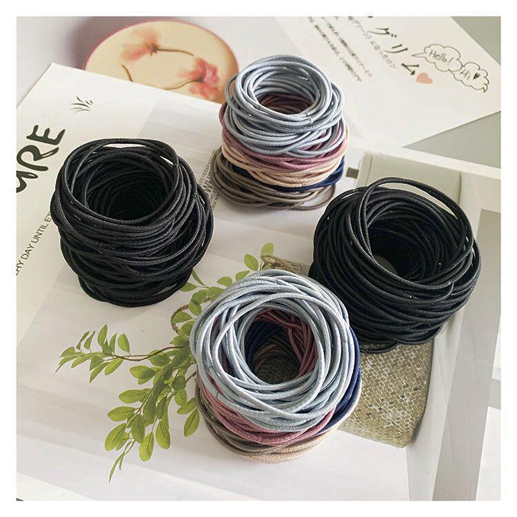 Корейская тонкая эластичная черная резинка для волос для девочек