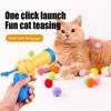 Игрушки для кошек, интерактивная обучающая игрушка для питомца, котенок, креативные мини-стрелялки, игры с оружием, эластичные плюшевые игрушки-мячи, товары для животных
