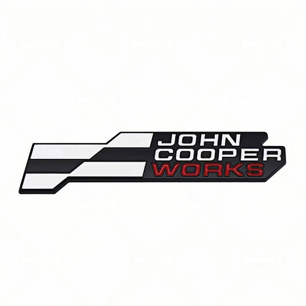3D JCW John Cooper Works Metal Badge Sticker Front Grill Rear Trunk Emblem Decal