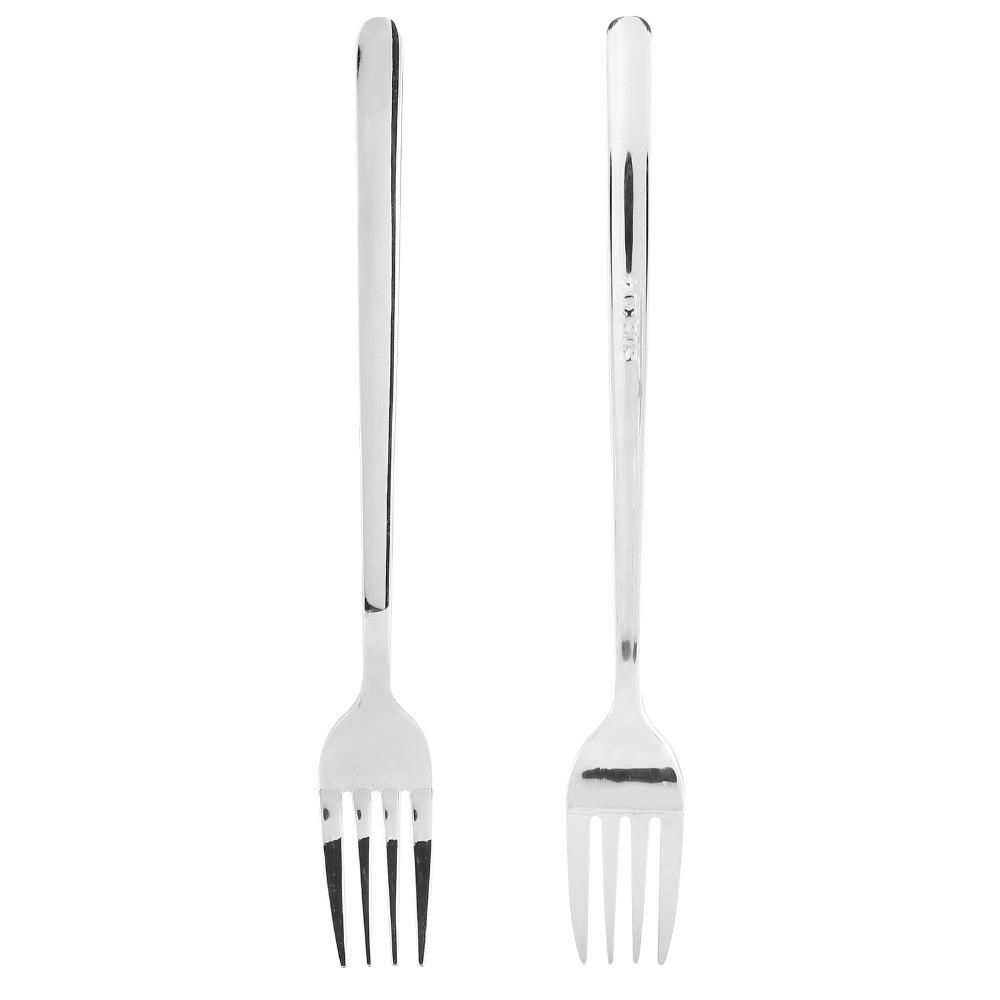 5Pcs Rustless Steel Table Fork Polished Glossy Dining Fork Reusable Dinner Fork Banquet Use