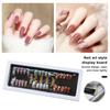1 комплект, коробка-органайзер для ногтей, пылезащитный компактный дисплей, решение для хранения накладных ногтей