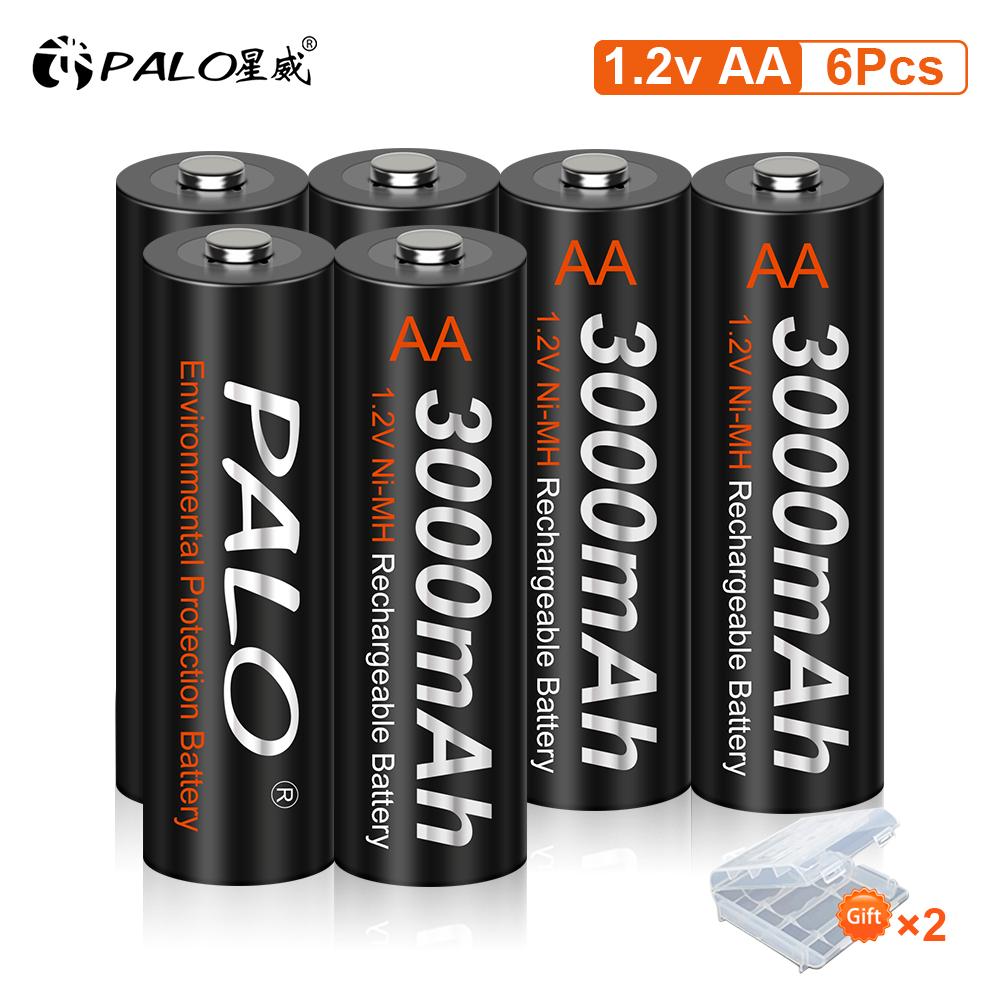 PALO 1.2V 2a AA Rechargeable Battery AA NiMH 1.2V Aa Rechargeable Batteries for Remote Control Toy Camera Battery
