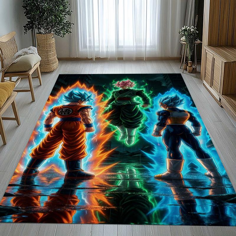 Anime D-Dragon Ball Game Cartoon Living Room Non-Slip Area Rug Soft Carpet for Bedroom Kids Playroom Sofa,Home Decor Doormat