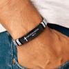 Stainless Steel/PVC Family Friendship Bracelet Adjustable Bible Verse Bracelet  Faith Gifts