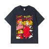 275 GSM Washed T-shirts 100% Cotton Candy Candy V2 Print Unisex Heavy Cotton T Shirt
