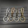 Elastic Spring Key Chain Metal Gourd Buckle Clasp Car Strong Retractable Carabiner Hanging Keychain Simple Climbing Hook Keyring