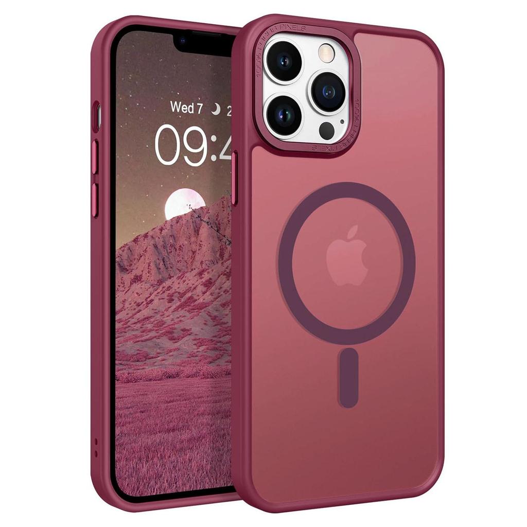 Новый магнитный матовый чехол для телефона - Совместим с iPhone 14, 15 и 16 - Ощущение кожи, защита от падений.