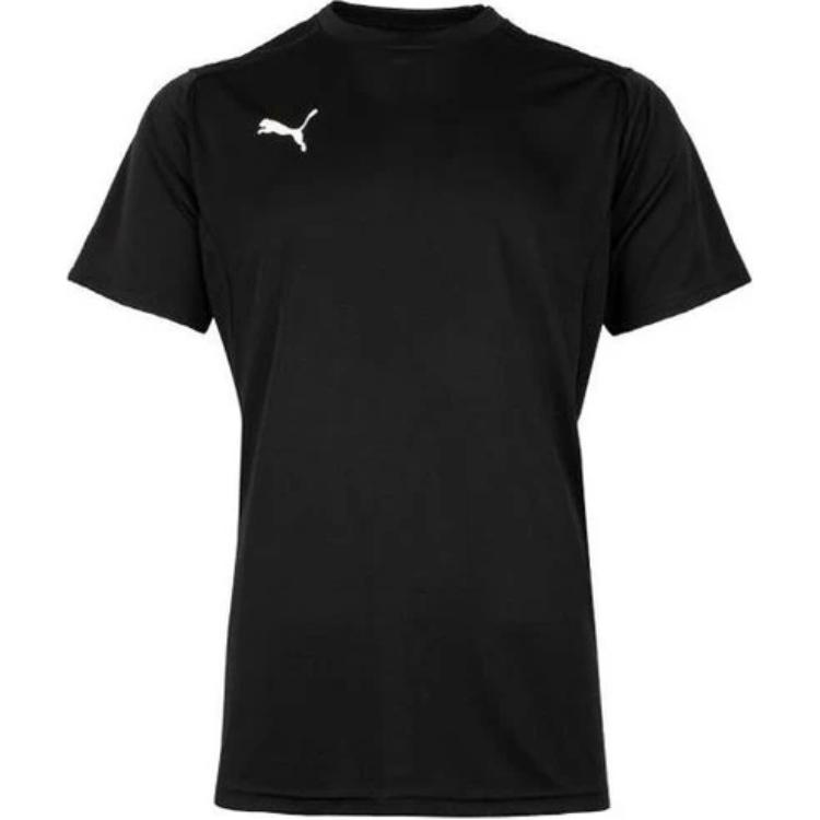 Puma Logo Print Crew Neck Short Sleeve T-Shirt Men Tops Black 658359-03