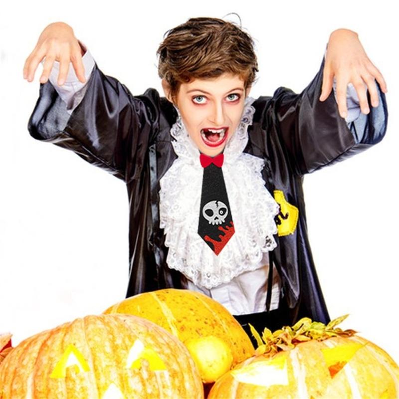 Галстук на Хэллоуин для детей Эластичный галстук с пайетками Вечеринка Подвесные украшения Сезонное украшение Фестивальный реквизит для сцены Галстук