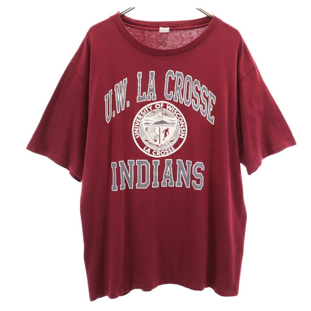 ARTEX 70s Vintage Made In USA Short Sleeve College 3-tier Print T-shirt Men's Used