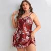 Backless Sexy Halter Dress Plus Size Women's Simulation Silk Nightgown Casual Home Clothing