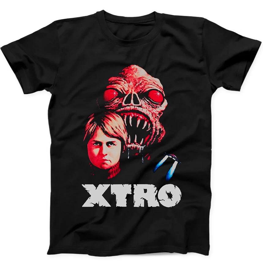 Xtro Film Хэллоуин Инопланетный Культ 80-х Научная Фантастика Ужасы Подарок Футболка Черная Футболка 130