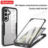 360 Full Body Front+Back Clear Case Shelluxe For Samsung A56 A36 A26 A06 A16 4G 5G Silicone Double Sided Shockproof Phone Cover