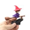 Witch Broomstick Dashboard Drift Ornaments Motion Activated Fun Drift Turn Car Dashboard Decor Mini Dynamic Interactive Automobile Interior