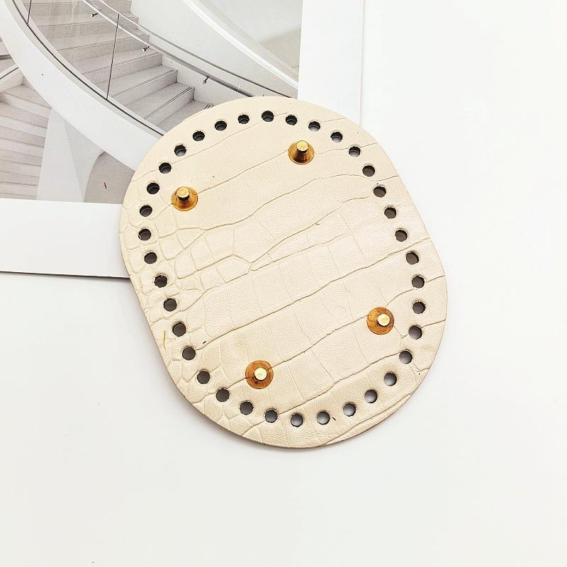 Круглое Овальное Дно Сумки из Искусственной Кожи с Отверстиями для DIY Домашнего Декора Ручной Работы Вязаная Сумка Крючком Дно Сумки Аксессуары