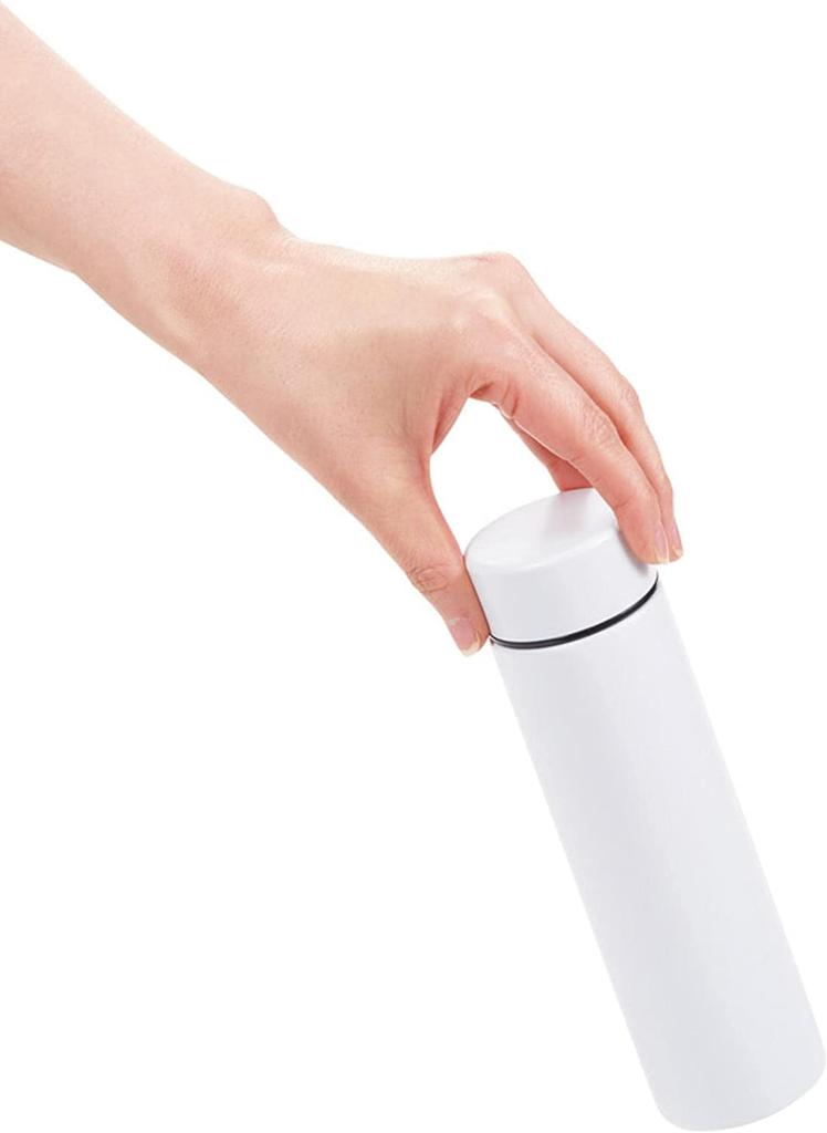 Бутылка для воды Marutatsu, мини-кружка, вакуумная, 2-слойная, маленькая, тонкая, стильная, из нержавеющей стали, черная, 220 мл, 35070BK, теплая/холодная