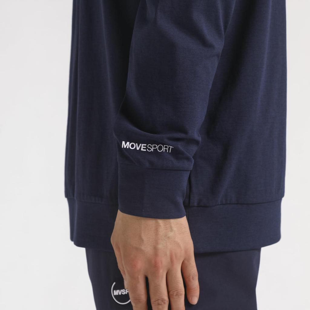 Long Sleeve Shirt Descente TOUGH Long Sleeve Shirt Stretch UV Protection Training Running NV00 S [Move Sports] (UPF50+) (ST4FLT03M)