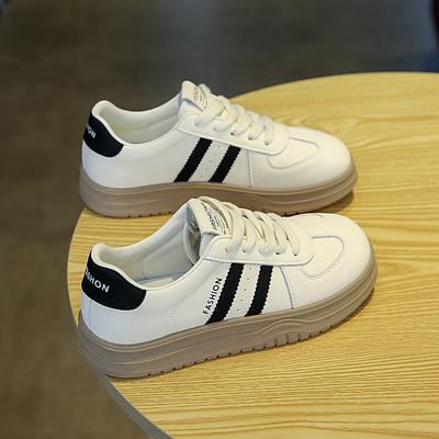 Кожаные белые туфли на платформе, женская обувь 2025 года, весна-лето, новые высокие туфли, детская повседневная обувь, женская спортивная обувь