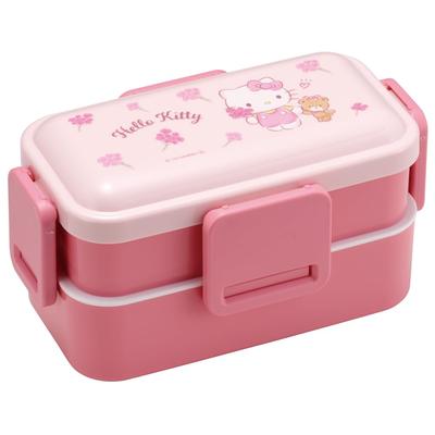 Skater Bento Box Hello Kitty Flower Wreath Sanrio 600 мл антибактериальная пушистая крышка-купол 2 яруса для женщин Сделано в Японии PFLW4AG-A