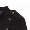Womens Slim Fit Long Sleeve Solid Color Stand Collar Blazer Jacket With Zipper Casual Outerwear